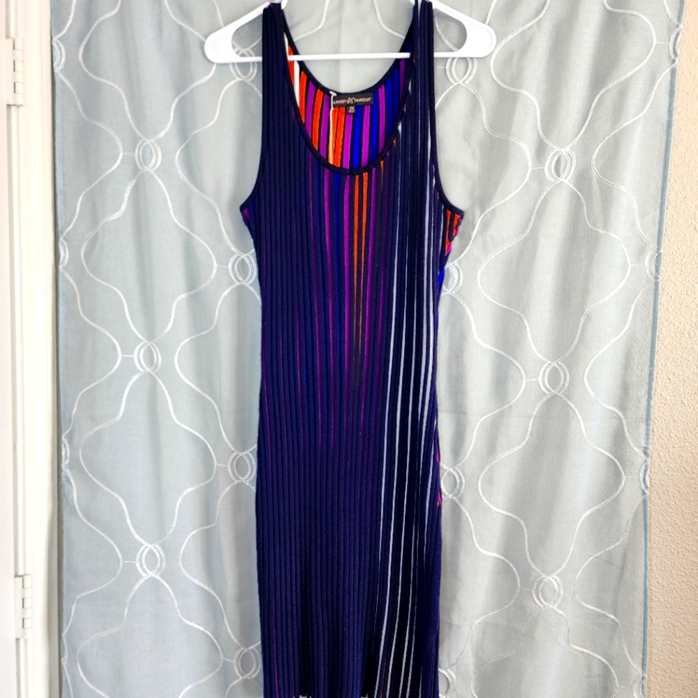 Almost Famous Accordian Style Colorful Stretch Dress.